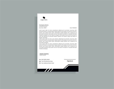 Simple Modern Business Letterhead Design 23569007 Vector Art at Vecteezy