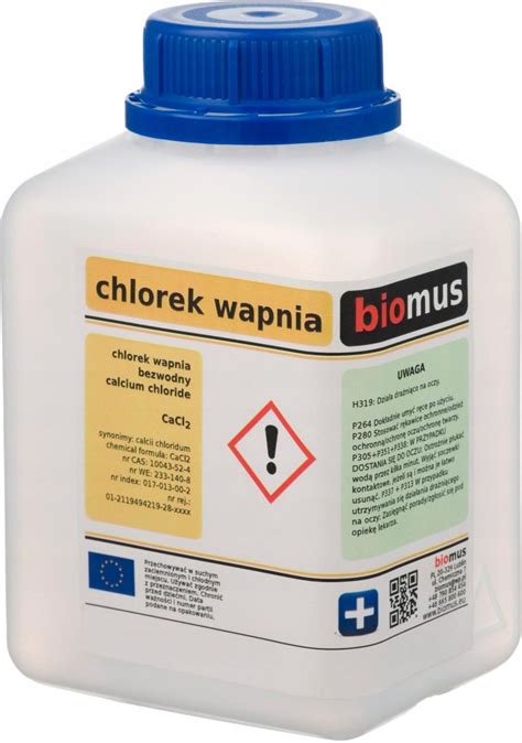 Drobne Akcesoria Medyczne Biomus Chlorek Wapnia Bezwodny Czysty 500G