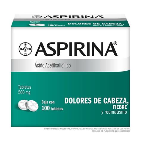 Aspirina 100 Tabletas 500 Mg Walmart