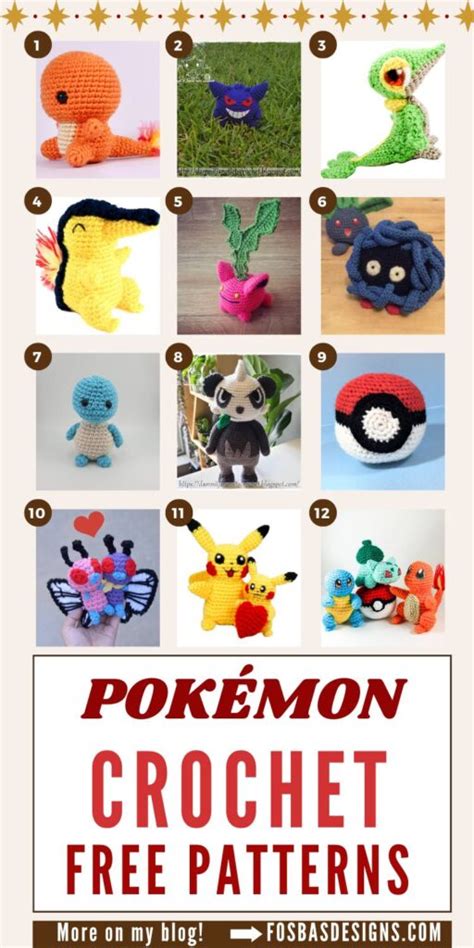 Best Free Pok Mon Crochet Plush Patterns Fosbas Designs