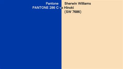 Pantone C Vs Sherwin Williams Hinoki Sw Side By Side Comparison