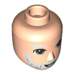 Lego Part Pr Minidoll Head Male With White Beard Eyebrows