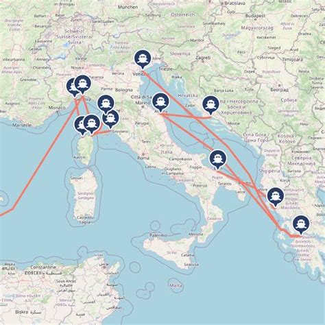 Ferry Italy Greece Map Emelia Morganica