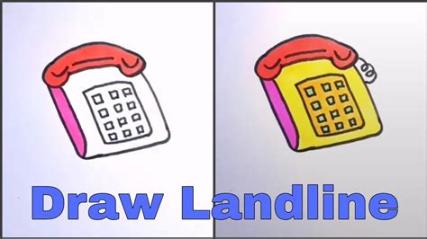 How To Draw Landline Easy Landline Drawing Youtube