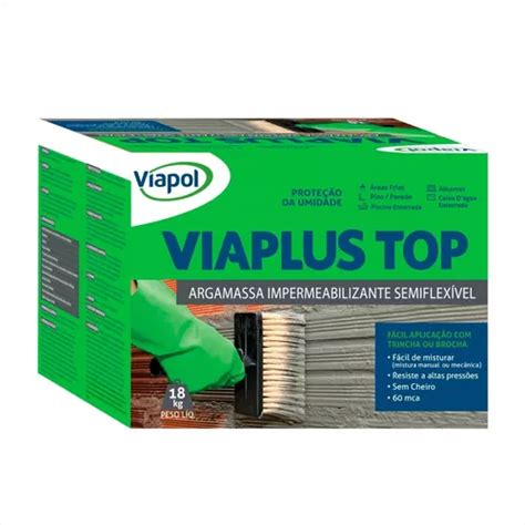 Viaplus Top Revestimento Impermeabilizante 18 Kg Viapol Frete grátis