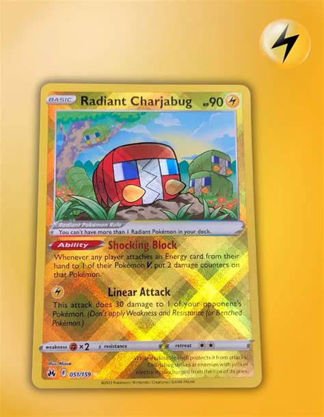 Radiant Charjabug Crown Zenith Reverse Holo Tcg Coleccionistas