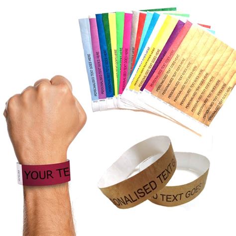 Wristbands Tyvek Mm Security Event Paper Party Custom Etsy Uk