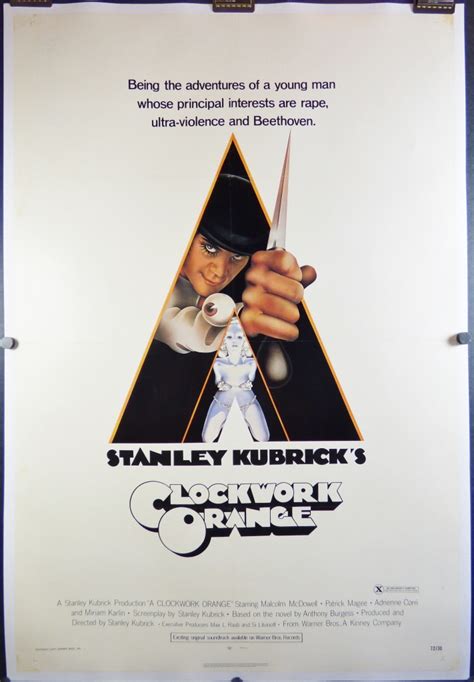 CLOCKWORK ORANGE, Stanley Kubrick, X Rated Ratings Box Original Movie Theater Poster – Original ...