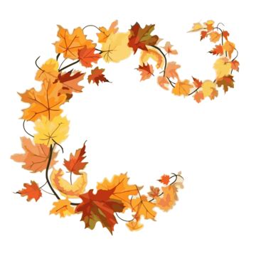 Fall Leaf Garland PNG Transparent Images Free Download | Vector Files ...