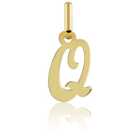 Pendentif Lettre Q Or Jaune 18 Carats Argyor