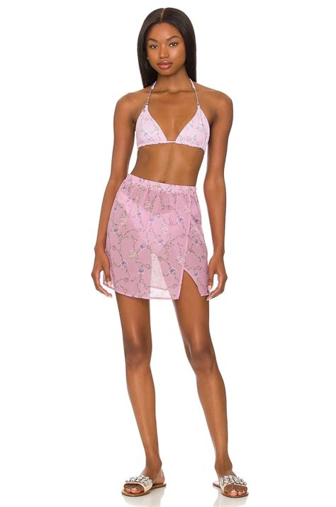 A Chiffon Set Frankies Bikinis Stacey Chiffon Skirt Tia Bikini Top