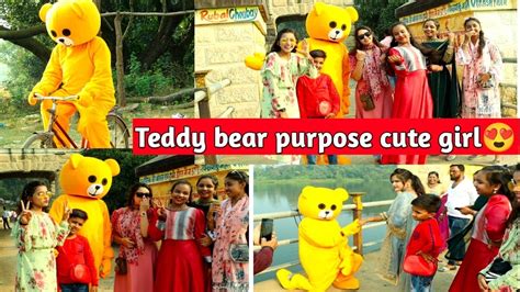 Crazy Teddy Bear Proposing Cute Girl 😍 Teddy Bear Funny Video 😂