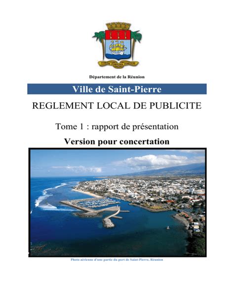 Ville De Saint Pierre Reglement Local De Publicite