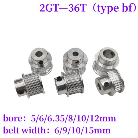 2gt 36 Teeth Gt2 Timing Pulley Bf Bore 5 6 6 35 8 10 12 Mm Png