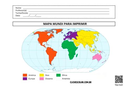 Mapa Mundi Para Imprimir - 7