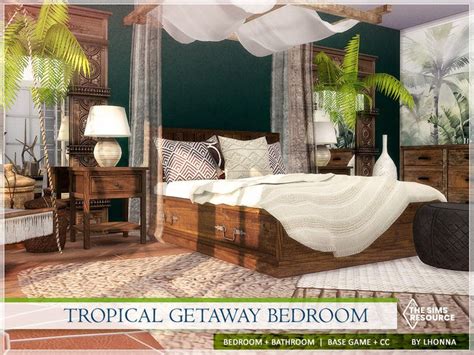 A Tropical Getaway Bedroom Is Featured In This Advert For The American