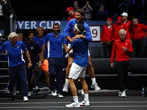 Roger Federer Says He Will Break Rafael Nadal S Back If Team Laver Cup