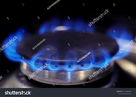 Natural Gas Burning Blue Flames Stock Photo Shutterstock