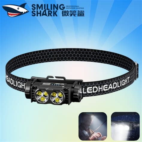 Smiling Shark TD0193 Rechargeable Headlight Mni Headlamp Led 6 2800LM