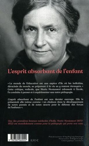 L Esprit Absorbant De L Enfant De Maria Montessori Poche Livre