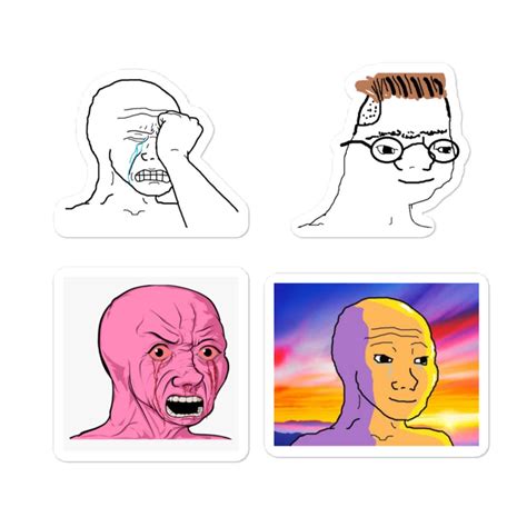 Wojak Meme Sticker Internetyoutube Etsy