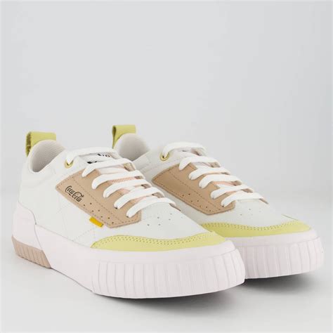 Tênis Coca Cola Rio Coast Feminino Branco e Nude Branco Nude