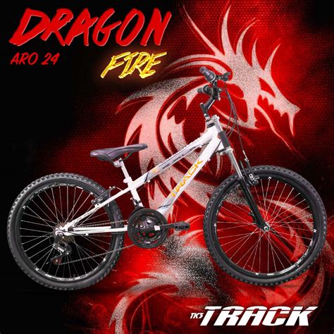 Bicicleta Tk Track Dragon Fire Juvenil Aro Tk Track