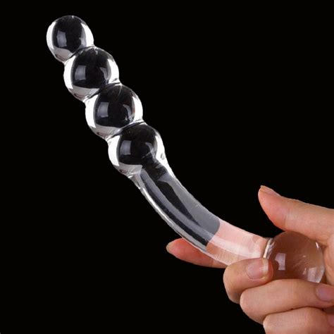 Pyrex Glas Dildo Gef Lschte Penis Kristall Anal Perlen Butt Plug