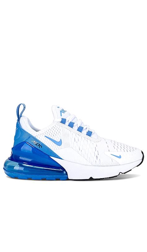 Nike Air Max 270 Sneaker in White, University Blue, & Black | REVOLVE