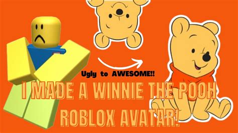 I Made A Winnie The Pooh Themed Roblox Avatar Youtube