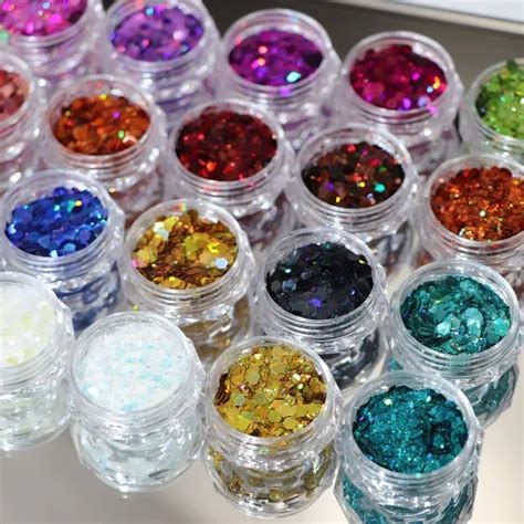 Holographic Chunky Glitter Laser Nail Glitter Flakes Chunky Holographic Laser Nail Glitter Nails