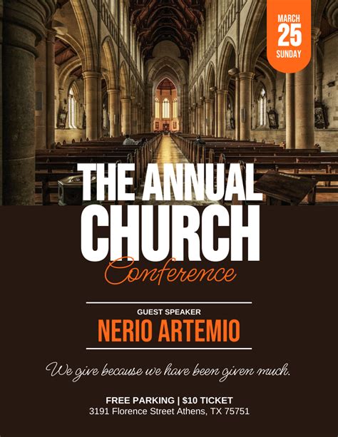 Eternity The Annual Church Conference Flyer Template Venngage