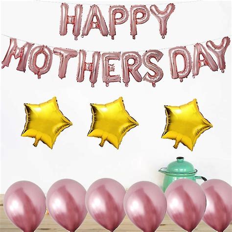 1 Set Mothers Day Balloon Aluminum Film Balloon Set Happy Mothers Day