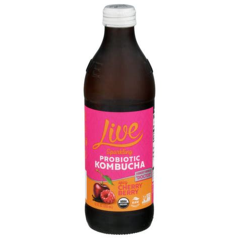 Live Probiotic Kombucha Sparkling Spicy Cherry Berry