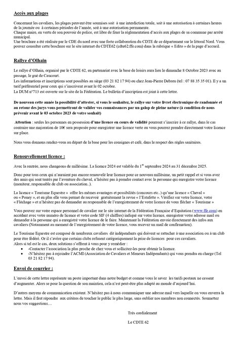 BULLETIN DINFORMATION CRTE Hauts De France