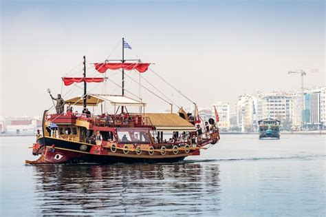 Premium Photo | 21 october 2021 thessaloniki greece cruise boat as ...