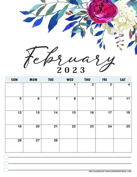 Free Printable Calendar 2023 in Beautiful Florals! | Free printable ...