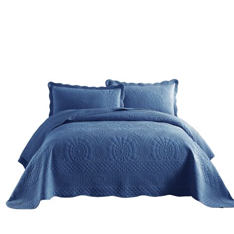 Marcielo Piece Cotton Oversized Bedspread Quilt Set Coverlet Set