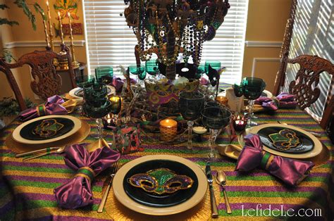 Mardi Gras Masquerade Themed “fat Tuesday” Dinner Party Tablescape Décor Ideas