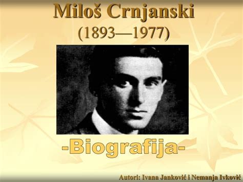 Ppt Milo Crnjanski Powerpoint Presentation Free