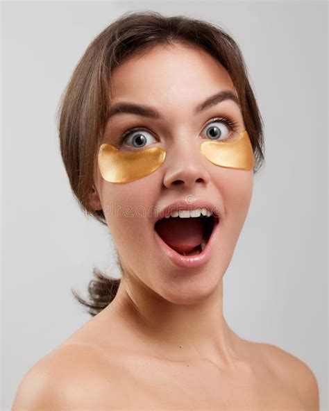 Wow Surprise Close Up Beauty Portrait Of Happy Beautiful Woman