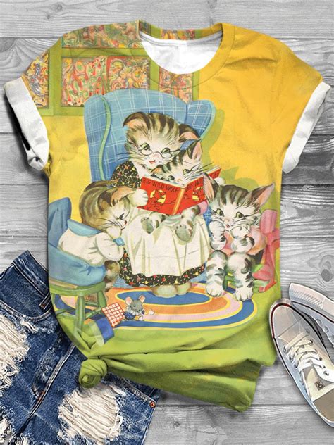 Vintage Story Time Crew Neck T Shirt Wonder Closets