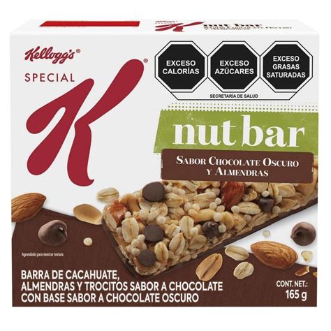 Barra De Cacahuate Kellogg S Special K Sabor Chocolate Oscuro Y