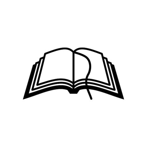 Premium Vector Open The Book Vector Icon Template Black And White