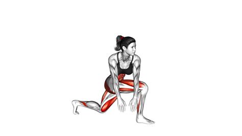 Crossover Kneeling Hip Flexor Stretch Female Exercise Guide And Tips