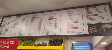 Menu At Madras Coffee House Chennai Platform No