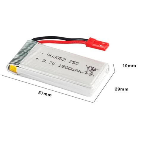 Bateria LiPo Recargable 3 7V 1800mah 25C Tipo Con Cargador