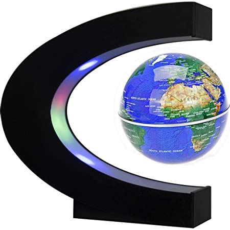 Floating Globe With LED Lights Levitating Globe C Shape Magnetic