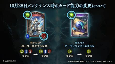 Cygames、『シャドウバース』が「トリニティモンスターズ」「《世界》・ゼルガネイア」など6枚のカード能力の変更を10月28日に実施 Gamebiz