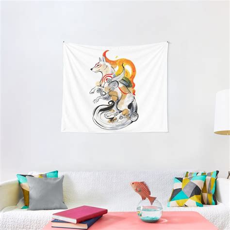 Okami Amaterasu Tapestry By Rubisfirenos Tapestry Wall Tapestry